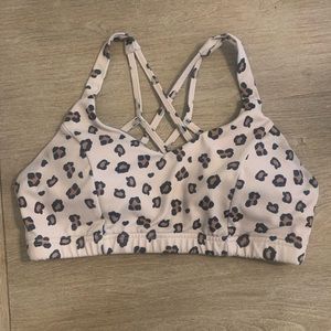 Leopard print be brand sports bra
